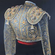Arte taurino-Traje de luces. Gris y Oro Espalda 73 x 60