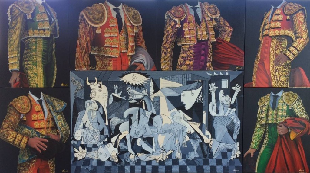 Manuel Franch Simbiosis del Guernica fusionado con escala de colores