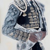 Pintura taurina. Blanco y negro 92 x 73