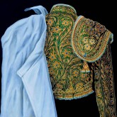 Pintura taurina. Espalda Verde esperanza con Camisa 73 x 60