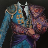 Tauromaquia-Traje de torero. Cyan y Malva 92 x 73