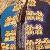 Tauromaquia.Traje de torero.Azul y Oro 61 x 50